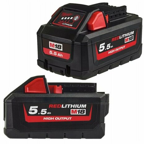 Milwaukee M18 HNRG-552 18V High Output Starterset (2x 5.5Ah accu + snellader) 4933464713 / duo pack 2x HB5.5