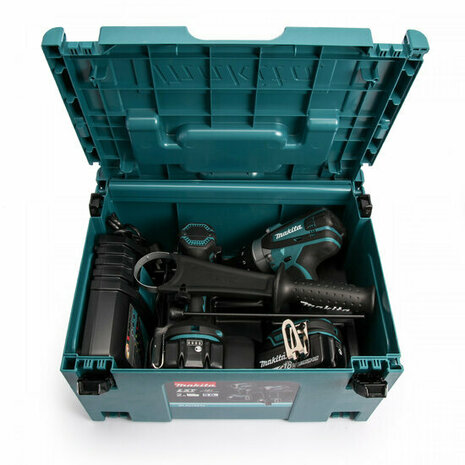 MAKITA DLX2145TJ COMBISET | DHP458 ACCU KLOPBOORMACHINE + DTD152 ACCU SLAGSCHROEVENDRAAIER | 18V 5.0AH LI-ION