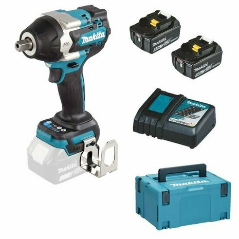 Makita DTW701RTJ 18V Li-Ion Accu slagmoersleutel set (2x 5.0Ah accu) in Mbox - 700 Nm - 1/2&quot; pin - koolborstelloos