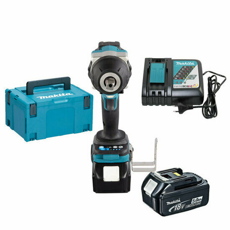 Makita DTW701RTJ 18V Li-Ion Accu slagmoersleutel set (2x 5.0Ah accu) in Mbox - 700 Nm - 1/2&quot; pin - koolborstelloos