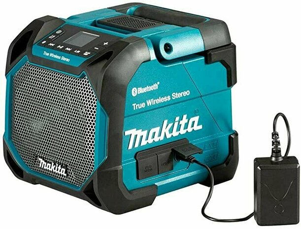 Makita DMR203 Bluetooth speaker 10.8v 12v en 18V werkt op netstroom &amp; accu