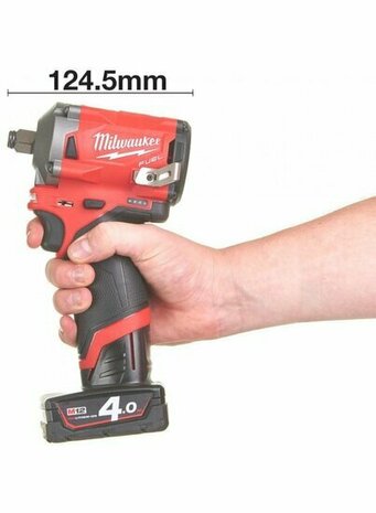 Milwaukee M12 FIWF12-422X 12V Li-Ion Accu slagmoersleutel set (1x 2.0Ah + 1x 4.0Ah accu) in HD Box - 339Nm - 1/2&quot; - koolborstelloos - 4933464616