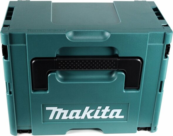 Makita MAKPAC 3 systeemkoffer ( 821551-8 ) + inzetstuk voor 4x BL1830B BL1840B BL1850B BL1860B accu en DC18RD dubbele lader ( 838258-9 )