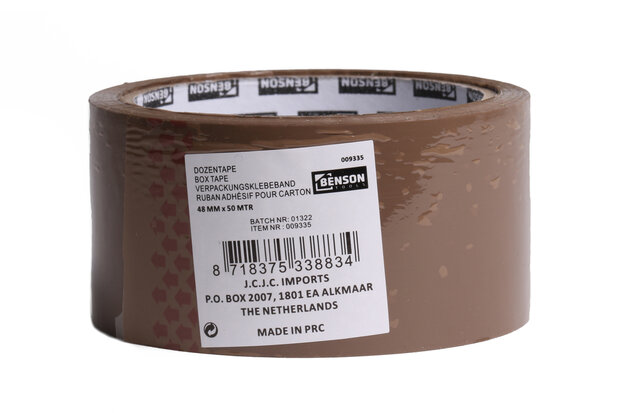 Dozentape bruin 50 mtr x 48 mm actie