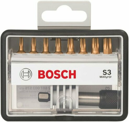 Bosch 8+1-delige Robust Line bitset S3 MaxGrip 25 mm - 2607002576