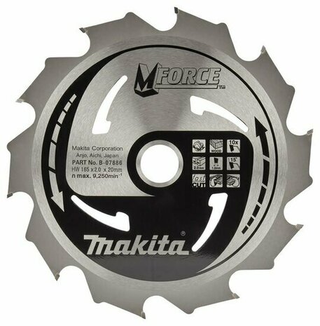 Makita Zaagblad Hout B-07886 - 165x20x10T 15G