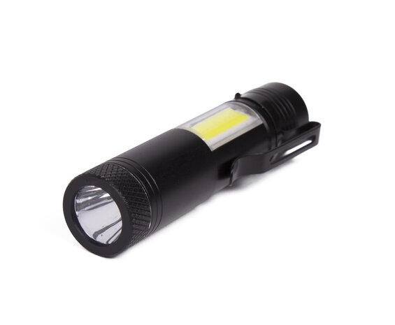 Zaklamp LED + COB alu mini 92 x21 mm