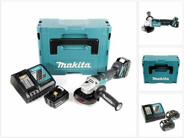 Makita DGA504rtj 18V Accu haakse slijper body 125mm koolborstelloos