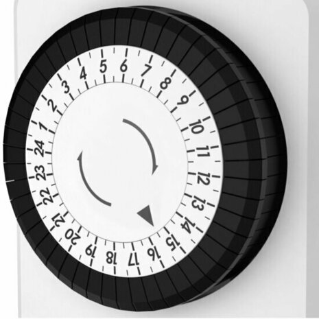 GAO 0744H Tijdschakelaar - Analoge Schakelklok - 3680W - Wit geschikt voor  Nederland