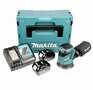 Makita DBO180RTJ 18V Li-Ion Accu excentrische schuurmachine set (2x 5.0Ah accu) in Mbox - 125mm