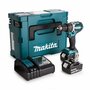 Makita DHP484RTJ 18V Li-Ion accu klopboor-/schroefmachine set (2x 5.0Ah accu) in Mbox - koolborstelloos